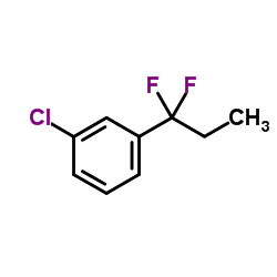 1-Chloro-3-(1,1-difluoropropyl)benzene结构式