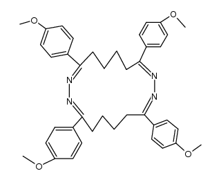3,8,11,16-tetrakis-(4-methoxy-phenyl)-1,2,9,10-tetraaza-cyclohexadeca-2,8,10,16-tetraene结构式