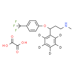 (±)-Fluoxetine-d5 Oxalate (phenyl-d5)结构式