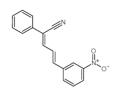 Benzeneacetonitrile, a-[3-(3-nitrophenyl)-2-propen-1-ylidene]- Structure
