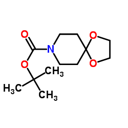 N-Boc-1,4-二氧杂-8-氮杂螺[4.5]癸烷结构式