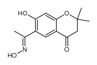 7-hydroxy-6-(1-(hydroxyimino)ethyl)-2,2-dimethylchroman-4-one结构式