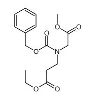 ETHYL 3-((BENZYLOXYCARBONYL)(2-METHOXY-2-OXOETHYL)AMINO)PROPANOATE Structure