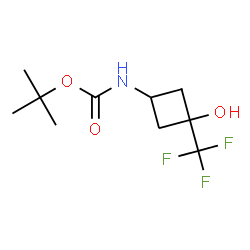 tert-butyl N-[3-hydroxy-3-(trifluoromethyl)cyclobutyl]carbamate Structure
