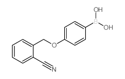 4-(2-氰基苯基甲氧基)苯硼酸结构式
