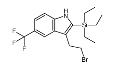 3-(2-bromoethyl)-2-(triethylsilyl)-5-(trifluoromethyl)-1H-indole Structure