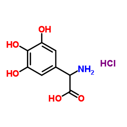 Amino(3,4,5-trihydroxyphenyl)acetic acid hydrochloride (1:1) Structure