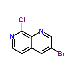 3-溴-8-氯-1,7-萘啶结构式