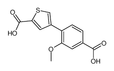 4-(4-carboxy-2-methoxyphenyl)thiophene-2-carboxylic acid结构式