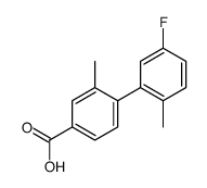 4-(5-fluoro-2-methylphenyl)-3-methylbenzoic acid结构式