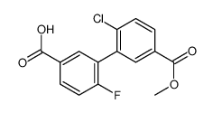 3-(2-chloro-5-methoxycarbonylphenyl)-4-fluorobenzoic acid结构式