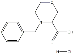 4-Benzyl-morpholine-3-carboxylic acid hydrochloride Structure