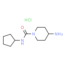 4-Amino-N-cyclopentylpiperidine-1-carboxamide hydrochloride structure