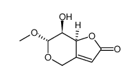 (6S,7S,7aS)-7-hydroxy-6-methoxy-7,7a-dihydrofuro(3,2-c)pyran-2(4H,6H)-one Structure