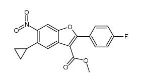 methyl 5-cyclopropyl-2-(4-fluorophenyl)-6-nitro-1-benzofuran-3-carboxylate结构式