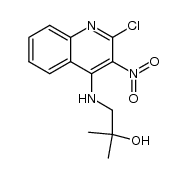 1-[(2-chloro-3-nitro-4-quinolinyl)amino]-2-methyl-2-propanol结构式