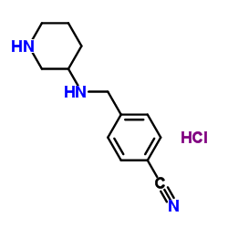 4-(Piperidin-3-ylaminomethyl)-benzonitrile hydrochloride structure