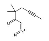 1-diazonio-3,3-dimethylhept-1-en-5-yn-2-olate Structure