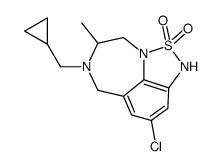 (+/-)-9-chloro-6-(cyclopropylmethyl)-4,5,6,7-tetrahydro-5-methyl-1H-1,2,5-thiadiazolo(4,3,2-jk)[1,4]benzodiazepine S,S-dioxide Structure