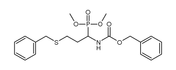 dimethyl [(RS)-1-(benzyloxycarbonylamino)-3-(benzylsulfanyl)propyl]phosphonate结构式
