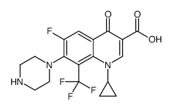 3-Quinolinecarboxylic acid, 1-cyclopropyl-6-fluoro-1,4-dihydro-4-oxo-7-(1-piperazinyl)-8-(trifluoromethyl)- picture