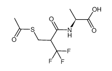 N-[2-[(Acetylthio)methyl]-3,3,3-trifluoro-1-oxopropyl]-L-alanine结构式