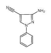 3-氨基-1-苯基-1H-吡唑-4-甲腈结构式