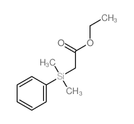 Acetic acid,2-(dimethylphenylsilyl)-, ethyl ester structure