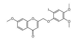 2-(2'-iodo-4',5'-dimethoxyphenoxymethyl)-7-methoxychromen-4-one Structure