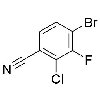 4-溴-2-氯-3-氟苯甲腈结构式