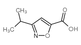 3-Isopropyl-isoxazole-5-carboxylic acid structure