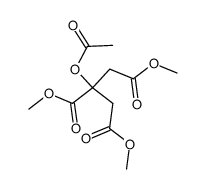 2-acetoxy-propane-1,2,3-tricarboxylic acid trimethyl ester结构式