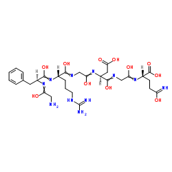 H-Gly-Phe-Arg-Gly-Asp-Gly-Gln-OH structure