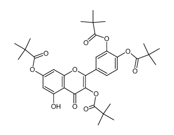 2-(3,4-bis(pivaloyloxy)phenyl)-5-hydroxy-4-oxo-4H-chromene-3,7-diyl bis(2,2-dimethylpropanoate) Structure