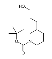 3-(3-羟基丙基)哌啶-1-羧酸叔丁酯结构式