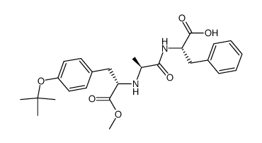 L-Phenylalanine, N-[N-[1-[[4-(1,1-dimethylethoxy)phenyl]methyl]-2-methoxy-2-oxoethyl]-L-alanyl]-, (S)- (9CI) Structure