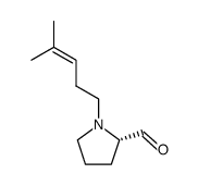 2-Pyrrolidinecarboxaldehyde,1-(4-methyl-3-pentenyl)-,(2S)-(9CI) structure