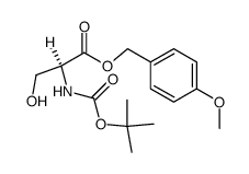 N-(tert-butoxycarbonyl)-L-serine 4-methoxybenzyl ester结构式