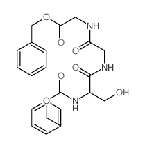 benzyl 2-[[2-[(3-hydroxy-2-phenylmethoxycarbonylamino-propanoyl)amino]acetyl]amino]acetate Structure