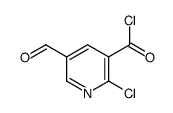 3-Pyridinecarbonyl chloride, 2-chloro-5-formyl- (9CI) Structure