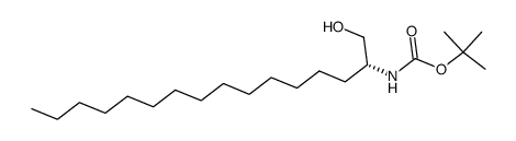 ((R)-1-Hydroxymethyl-pentadecyl)-carbamic acid tert-butyl ester结构式