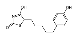 5-[5-(4-hydroxyphenyl)pentyl]-1,3-thiazolidine-2,4-dione Structure