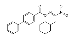 2-cyclohexyl-1-nitroethan-1-one O-([1,1'-biphenyl]-4-carbonyl) oxime结构式