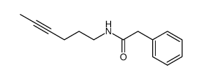N-(hex-4-yn-1-yl)-2-phenylacetamide结构式