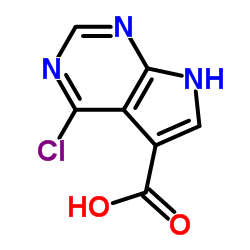4-chloro-1H-pyrrolo[2,3-d]pyrimidine-5-carboxylic acid Structure