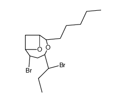 (1S,2S,4S,6R,7R)-2-bromo-4-[(1S)-1-bromopropyl]-6-pentyl-5,8-dioxabicyclo[5.1.1]nonane结构式