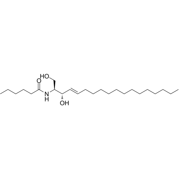 C6 L-threo Ceramide (d18:1/6:0) Structure
