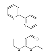 3,3-bis(ethylsulfanyl)-1-(6-pyridin-2-ylpyridin-2-yl)prop-2-en-1-one Structure