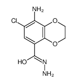 8-AMINO-7-CHLORO-2,3-DIHYDROBENZO[B][1,4]DIOXINE-5-CARBOHYDRAZIDE结构式