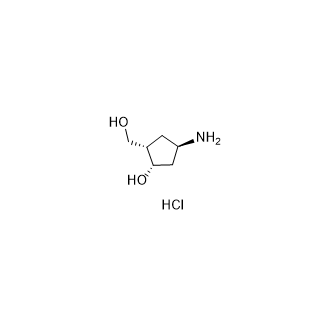 (1S,2S,4R)-4-amino-2-(hydroxymethyl)cyclopentanol hydrochloride Structure